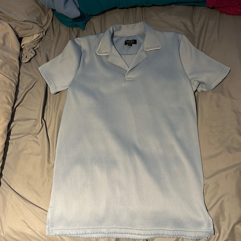 Mens Small Slim ribbed fit Polo